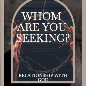 Whom are you seeking